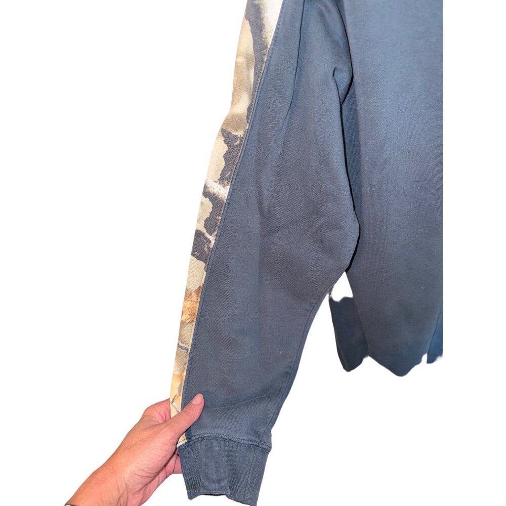 Legendary Whitetails Mens Hoodie Large Camouflage Lining Kangaroo Pocket Blue - Picture 13 of 15